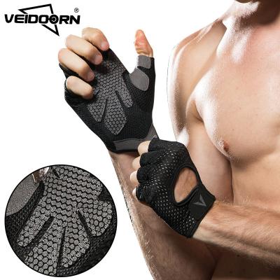 China Eco-Friendly Gloves For Men Breathable Women Half Finger Anti Slip Gym Workout Weightlifting Gym Sport Fitness Gloves for sale