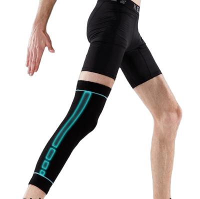 China Eco-friendly High Elastic Workout Long Basketball Sports Leg Brace Pad Knee Sleeve for sale