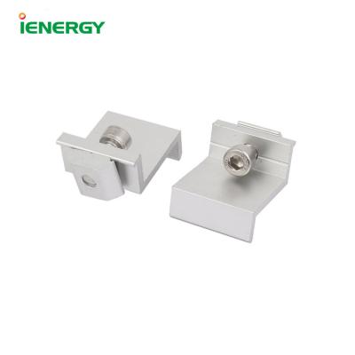 China Easy and safe to mount high quality aluminum end clamps for solar panel bracket, aluminum solar panel mounting clamps for sale