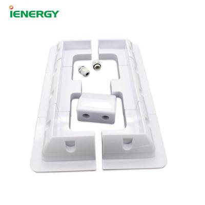 China Easy and safe to mount universal ABS plastic solar mount for yacht, caravan or boat solar panel corner mounts and cable gland for sale