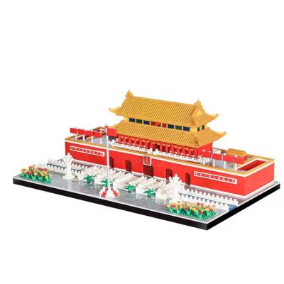 China Block set Micro-landscape children's toys for Tiananmen Forbidden City building block 3D assembled set. for sale