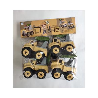 China New High Quality Military Vehicles Plastic Children Disassemble Toy Cars Collected for sale