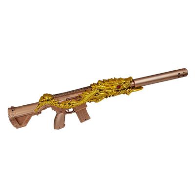 China 14 Year Old Children Golden Dragon Electronic Toy With Five Claw Big Soft Dart Ejection Bullet Shooting And Blowing Kids Toy Gun. for sale