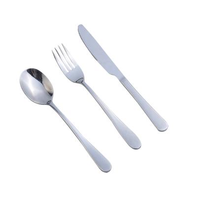 China Sustainable Stainless Steel Tableware Restaurant Tableware Steak Knife Fork Spoon 3 Sets for sale