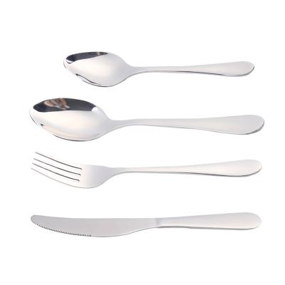 China Sustainable Stainless Steel Dinnerware Four Piece Set Knife Fork Spoon Four Piece Dinnerware Set for sale