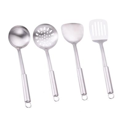 China Sustainable Household Kitchen Utensils Shovel Spoon Set 304 Stainless Steel Shovel Spoon Anti Scald Kitchen Utensils for sale