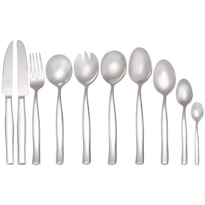 China SS304 Stainless Steel Cutlery Knife Fork Spoon Hotel Restaurant Jazz Series Viable Knife Fork Spoon Dessert Spoon for sale