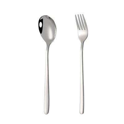 China SS304 Stainless Steel Sustainable Dinnerware Korean Spoon Fork Set for sale