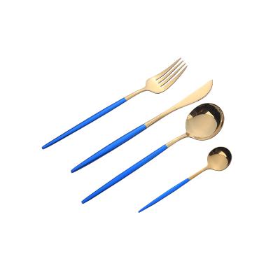 China Viable Gold Spoon Knife Fork Spoon Cutlery Spoons And Spoons Stainless Flatware Sets for sale