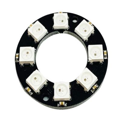 China WS2812 5050 RGB LED RGB Development Panel Intelligent 8-bit Full Color Ring Light Ring Development Board Around Big Ring YJ for sale