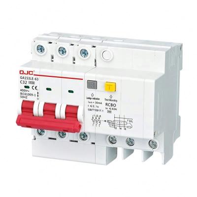 China Hot Selling QJC GA153LE-63 32A Volt Mini Residual Current Operated Circuit Low Breaker 4.5KA for sale