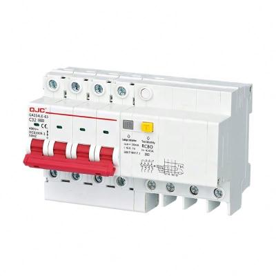 China Hot selling QJC GA154LE-63 32A 4 Pole RCBO mini ELCB 6KA for sale