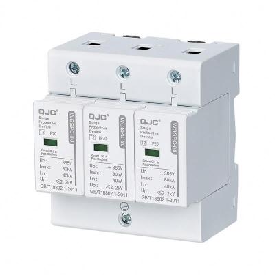 China QJC 3P 385V Outdoor Surge Protection Device SPD Home Surge Protector Surge Protector AC SPD for sale