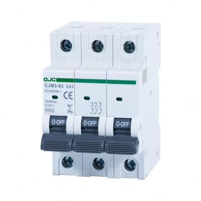 China QJC Mini MCB Miniature Circuit Breaker 6KA AC 230V/415V for sale