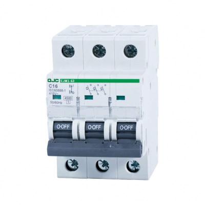 China QJC factory direct sale 1P 2P 3P 4P C65 AC 230V/415V 6KA 50/60Hz household protection circuit breaker mini 6KA for sale