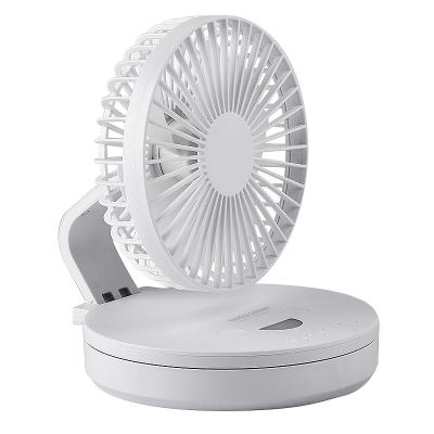 China Tilt Adjustable Head LED Night Light Adjustable Tilt Head with 3 Speeds Rechargeable Shaking Table Fan LED Night Light for Bedroom Office OEM Support for sale