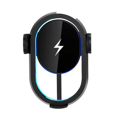 China 2020 New Technology Wireless 15W Qi Car Phone Charger Infrared Automatic Fast Wireless Charger for sale