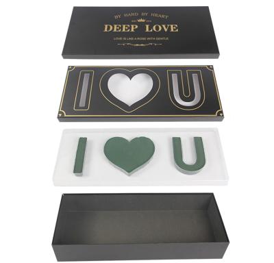 China High Quality Recyclable Love Design Festival Gift Decoration Handmade Rectangle Deep Box for sale