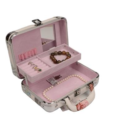 China Gift Packaging PU Jewelry Box Handwork Bag Edge Iron Tower Jewelry Box Foreign Trade Jewelry Box for sale