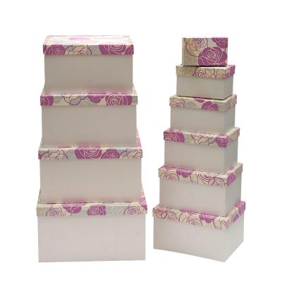 China Ten-piece Wholesale Biodegradable Flower Set Rectangular Silver Box Factory Price Paper Box Gift Box Packaging for sale