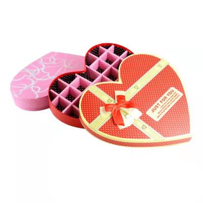 China Recyclable creative heart ferrero chocolate box for Valentine's Day love row creative soap rose box 27 places for sale