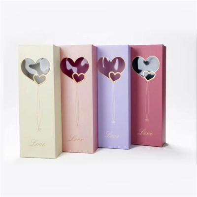 China Latest Arrival Recyclable Rose Florist Gift Party Favor Cardboard Long Stem Flower Packing Box for sale