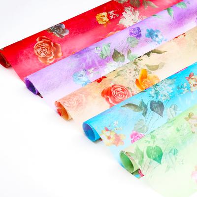 China Printing Moisture Proof Last Bouquet Pink Waterproof Kraft Paper Machine Nonwoven Material Cushion for sale