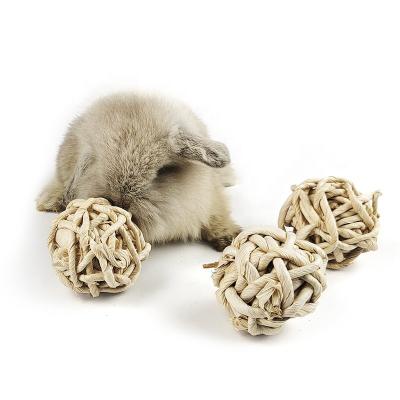 China Small Stocked Animals Play Balls Rolling Chew Toys Gnawing Treats For Rabbits Guinea Pigs Chinchilla Rabbit Toys for sale