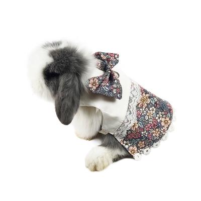 China ClothesBunny Stocked Kitten Sweater Small Animals Outfits Costumesmall Pet Rabbit Vest Harness and Leash Set for sale