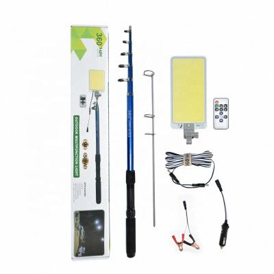 China Garden Family Party Lighting DC 12V Telescopic COB LED Outdoor Portable Camping Light Garden Fishing Rod for sale