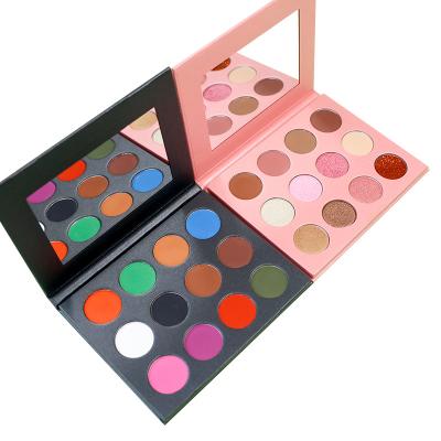 China Simple Custom Makeup Waterproof Packaging Diy Private Label Low Moq Gitter Eyeshadow Palette for sale