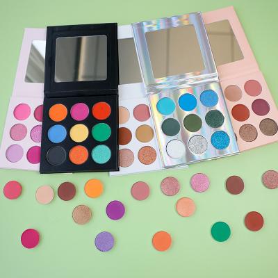 China New High Dye Waterproof Waterproof Makeup Palette Cardboard Eyeshadow Palette Private Label Eyeshadow Shimming Palette for sale