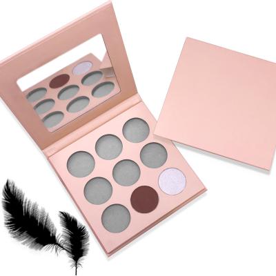 China Wholesale 9 Holes Waterproof Palette Packaging 26mm Empty Eyeshadow Palette for sale