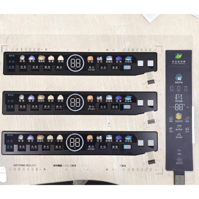 China Good Quality Home Appliance Manufacturer Graphic Membrane Switch Panel Overlay for sale