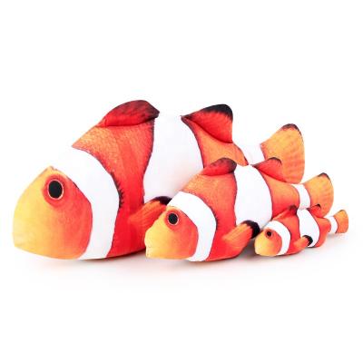 China Kawaii Christmas Baby Ears Catnip Stuffed Pet Animal Cartoon Plush Lovely Big Chewing Fish Cat Plush Toy for sale