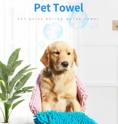 China New Arrival 2022 Stocked Logo Design Quick Drying Fast Custom Made Wiping Cat Dog Bath Cleaning Pet Absorbent Towel for sale