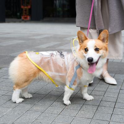 China Cute Print Raincoat Safety New Arrival Pet Pu Dog Stocked Hooded Outdoor Windproof Luxury Breathable Waterproof Eco-Friendly Coat for sale