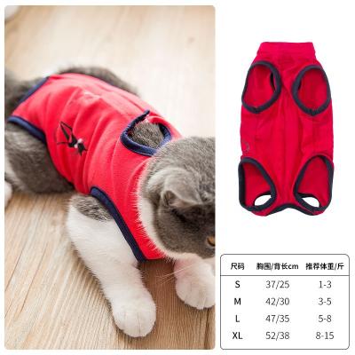 China Stocked Supplier Wholesale Cat De-sexing Clothes Breathable Thin Section Female Cat Weaning Dress Clothes Crochet Pet Clothes for sale