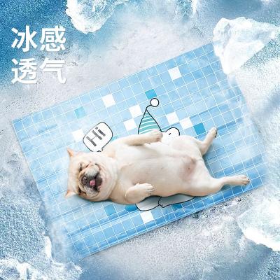 China 2022 Waterproof Square Pet Ice Pad Dog Bed New Style Cartoon For Summer Can Hand Wash Cat Pet Beds Waterproof Dog Mat for sale