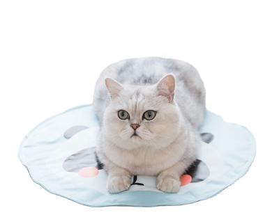 China Waterproof 2022 Cute Round Internet Celebrity Cat Ice Cream Cat Mat Summer Anti Chilling Artifact Animals Bed Bite Dog Bed for sale