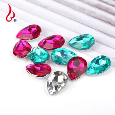 China Back 2000pcs/bag Crystal Rhinestone Teardrop Crystal Beads Lan Guang Loose Sharp 8*13mm Environmental Inspection For Jewelry Making for sale