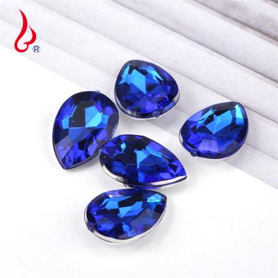 China Lan Guang Acrylic Rhinestone Beads 13*18mm 500pcs/bag Crystal Tear Drop Shape Environmental Inspection Pendant for sale