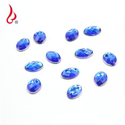China Environment Inspection Lan Guang 13*18mm Oval Shape 500pcs/bag Flat Back Sew On Acrylic Rhinestone For Jewelry Inscription for sale