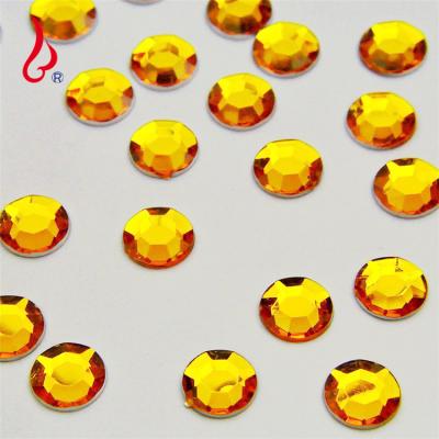 China Environment Inspection Lan Guang 7mm 2000pcs/bag Round Shape Acrylic Rhinestone Flatback Rhinestone Without Holes for sale