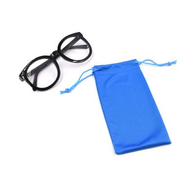 China Luxury Custom Microfiber Drawstring Storage Bag Portable Glasses Packaging Pouch for sale