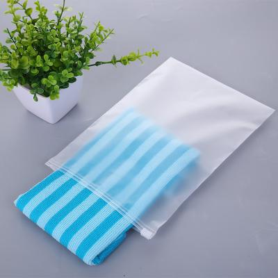 China Eva Reusable Zip Lock Plastic Bag Eco Friendly Custom Clothing Recyclable Frosted Packaging Bags for sale