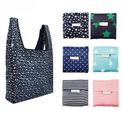 China Eco Polyester Folding Reusable Nylon Recycle Shopping Foldable Tote Bag for sale