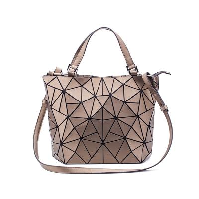 China Who respects the environment; High Quality Leather Luxury Geometric Women Folding Purse PU Ladies Handbags for sale