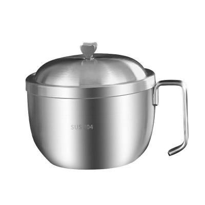 China Sustainable 304 Double-Layer Large Capacity Stainless Steel Meal Cup for sale