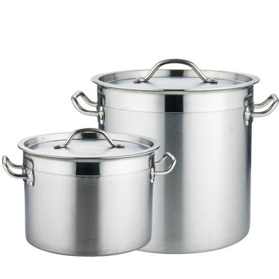 China Sustainable Stainless Extra Thick Soup Pan Large Capacity Stee Stock Pot With Lid for sale